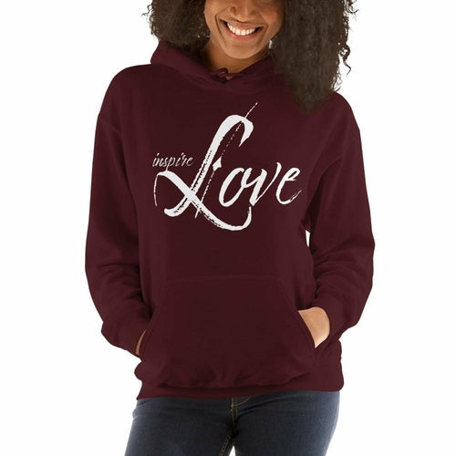 Womens Hoodie - Pullover Hooded Sweatshirt - Graphic/inspire Love